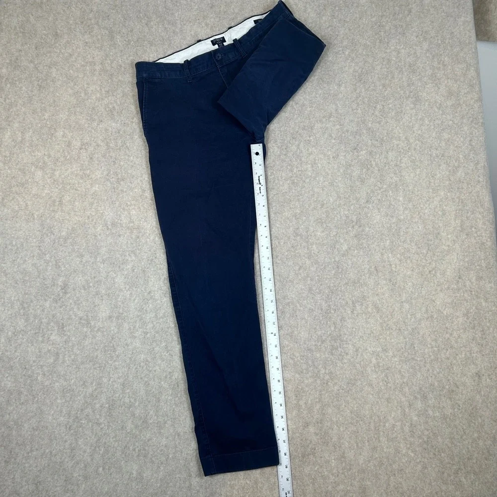 J.Crew Flex Chino Pants Mens 33x32 Navy Blue Slim Fit Stretch Cotton